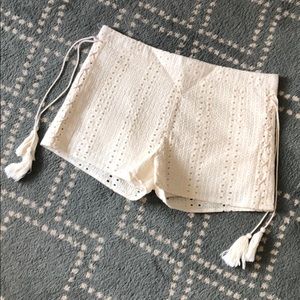 Eyelet Shorts with Tassels Ethereal by Paper Crane